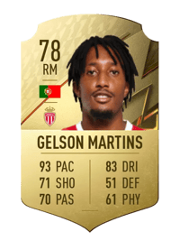 Gelson Martins Rare 78 OVR