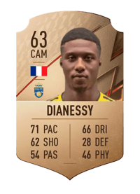 Djibril Dianessy Rare 63 OVR