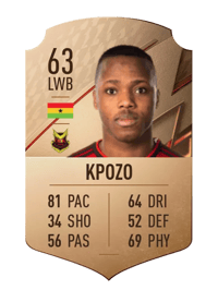 Patrick Kpozo Rare 63 OVR