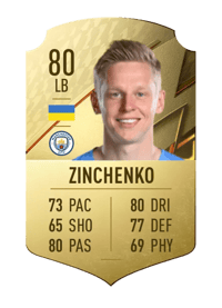 Oleksandr Zinchenko Rare 80 OVR