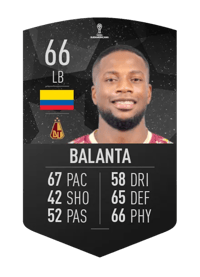 Leyvin Balanta CONMEBOL SUDAMERICANA 66 OVR