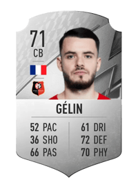 Jérémy Gélin Rare 71 OVR