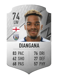 Grady Diangana Rare 74 OVR