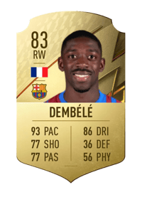 Ousmane Dembélé Rare 83 OVR