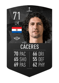 Blas Cáceres CONMEBOL SUDAMERICANA 71 OVR