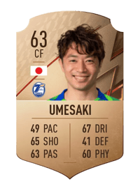 Tsukasa Umesaki Rare 63 OVR