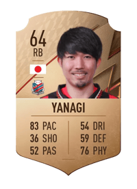 Takahiro Yanagi Rare 64 OVR