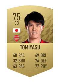 Takehiro Tomiyasu Common 75 OVR