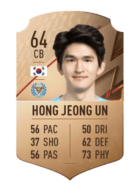 Hong Jeong Un Rare 64 OVR