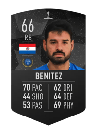 César Benitez CONMEBOL SUDAMERICANA 66 OVR