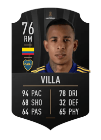 Sebastián Villa CONMEBOL LIBERTADORES 76 OVR