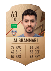 Abdulmalek Al Shammari Rare 63 OVR