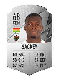 Isaac Sackey Rare 68 OVR