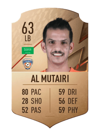 Bandar Al Mutairi Rare 63 OVR