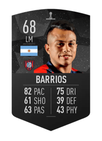 Nahuel Barrios CONMEBOL SUDAMERICANA 68 OVR
