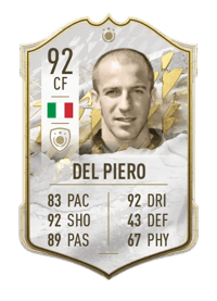 Alessandro Del Piero Icon 92 OVR