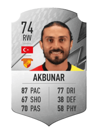 Halil Akbunar Rare 74 OVR