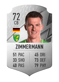 Christoph Zimmermann Rare 72 OVR