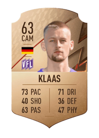 Sebastian Klaas Rare 63 OVR