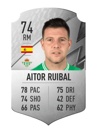Aitor Ruibal Rare 74 OVR
