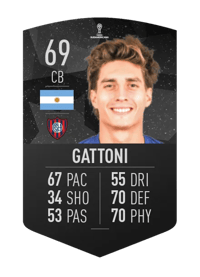 Federico Gattoni CONMEBOL SUDAMERICANA 69 OVR