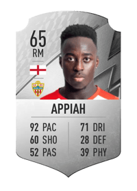 Arvin Appiah Rare 65 OVR