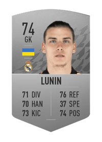 Andriy Lunin Common 74 OVR