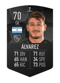 Milton Álvarez CONMEBOL SUDAMERICANA 70 OVR