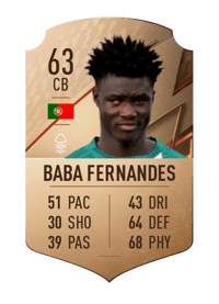 Baba Fernandes Rare 63 OVR