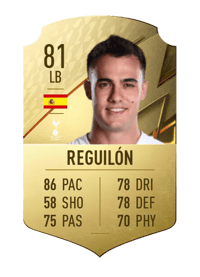 Reguilón Rare 81 OVR