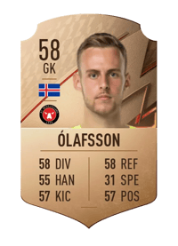 Elías Rafn Ólafsson Rare 58 OVR