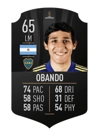 Agustín Obando CONMEBOL LIBERTADORES 65 OVR