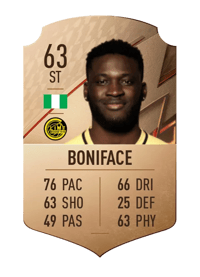 Victor Boniface Rare 63 OVR