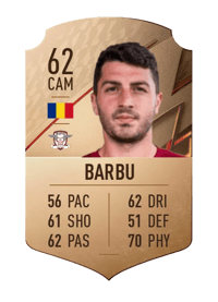 Bogdan Barbu Rare 62 OVR