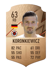 Patrick Koronkiewicz Rare 63 OVR