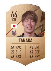 Shunta Tanaka Rare 64 OVR