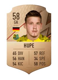 Jonas Hupe Rare 58 OVR
