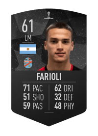 Brian Farioli CONMEBOL SUDAMERICANA 61 OVR