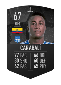 Bryan Carabalí CONMEBOL SUDAMERICANA 67 OVR