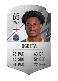 Nathanael Ogbeta Rare 65 OVR