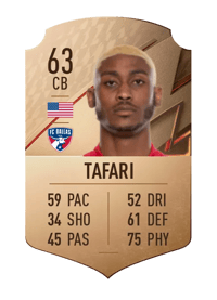 Nkosi Tafari Rare 63 OVR