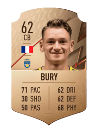 Louis Bury Rare 62 OVR