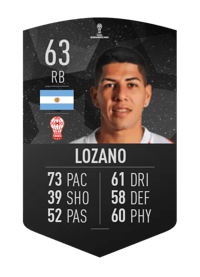 Raúl Alberto Lozano CONMEBOL SUDAMERICANA 63 OVR