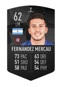 Nicolás Fernández Mercau CONMEBOL SUDAMERICANA 62 OVR
