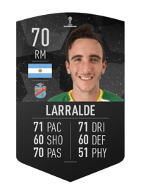 Valentín Larralde CONMEBOL SUDAMERICANA 70 OVR