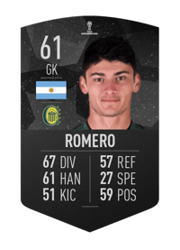 Juan Pablo Romero CONMEBOL SUDAMERICANA 61 OVR