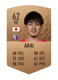 Naoto Arai Common 62 OVR