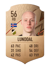 Valgeir Lunddal Rare 56 OVR