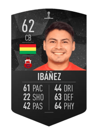 Jefferson Ibáñez CONMEBOL SUDAMERICANA 62 OVR