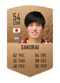 Tatsunori Sakurai Common 54 OVR